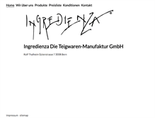 Tablet Screenshot of ingredienza.ch